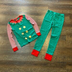 Target Kids' Festive Green and Red Pajama Set